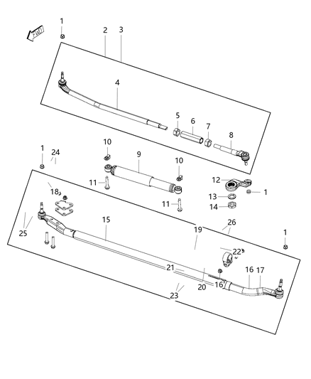 2013 Ram 3500 Pickup Steering Linkage Diagram