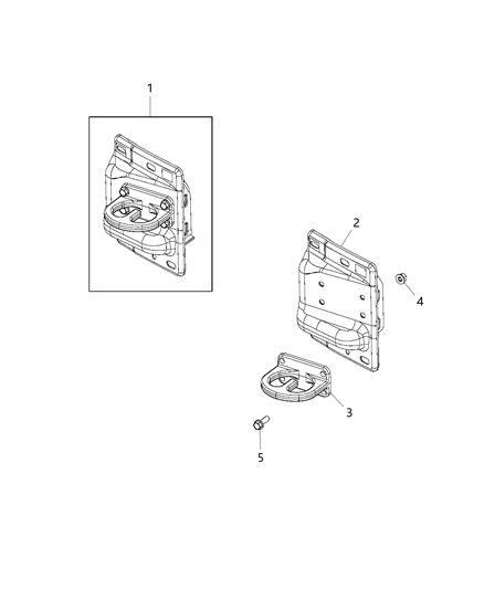 2017 Ram 3500 Pickup Tow Hooks, Front Diagram