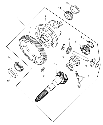 2002 Dodge Neon Differential of Automatic Transmission Diagram