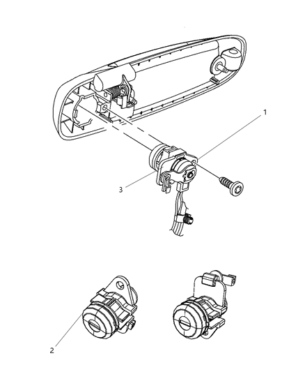 2008 Dodge Ram 3500 Cab Chassis Front Door Lock Cylinders Diagram