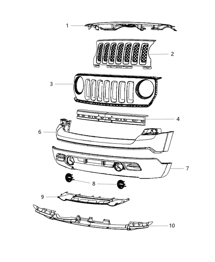 2016 Jeep Patriot Applique Diagram for 68302969AA