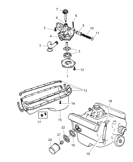 1997 Dodge Dakota Dipstick Diagram for 53020924