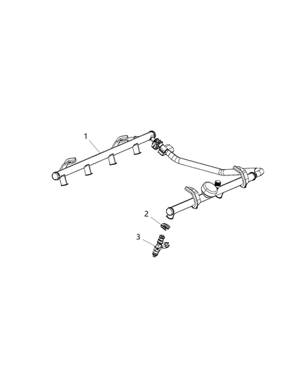2021 Ram 1500 Fuel Rail Diagram for 68170299AF