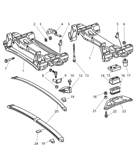 2004 Dodge Sprinter 2500 Plate Bushing, Front Diagram for 5139737AA