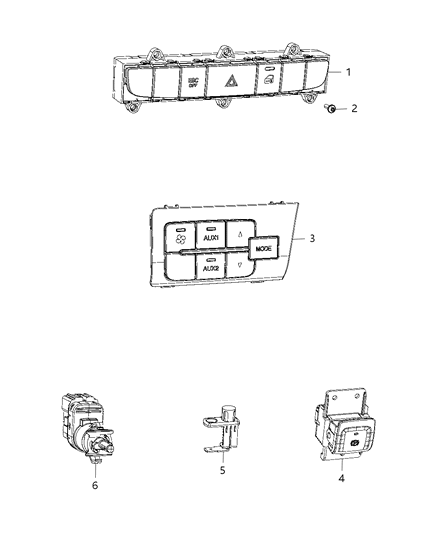 2018 Ram ProMaster 3500 Switch Stop Lamp Diagram for 56038958AC