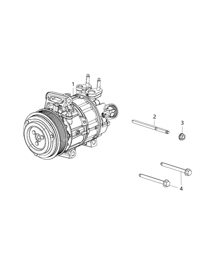 2021 Jeep Wrangler A/C Compressor Mounting Diagram 2 - Thumbnail
