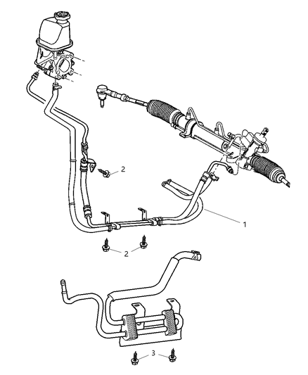 2004 Dodge Neon Power Steering Hoses Diagram 2 - Thumbnail