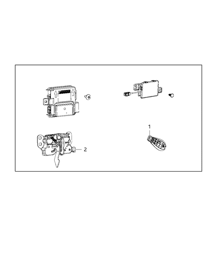 2017 Ram 5500 Remote Start of Mopar Accessories - Component Parts Diagram