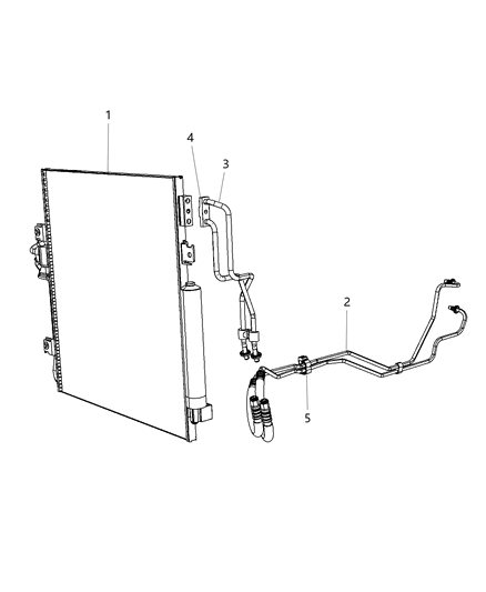2011 Dodge Nitro Transmission Oil Cooler & Lines Diagram