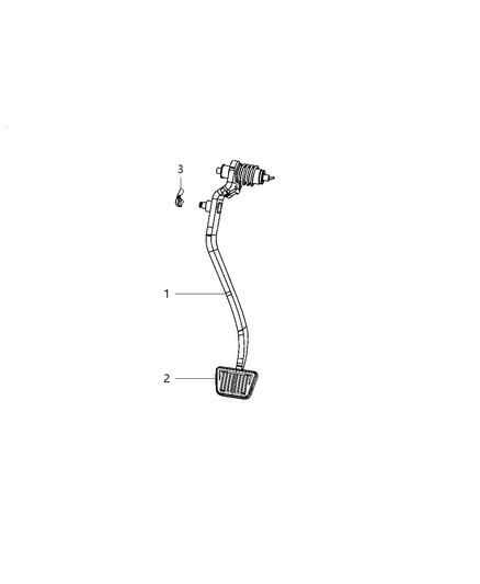 2010 Jeep Liberty Pedal And Pad Clutch Diagram for 52109840AD