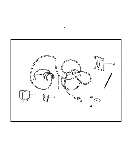 2008 Jeep Commander Wiring Package - Trailer Tow Diagram 1 - Thumbnail