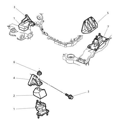 1999 Chrysler LHS Engine Mounts Diagram 3 - Thumbnail