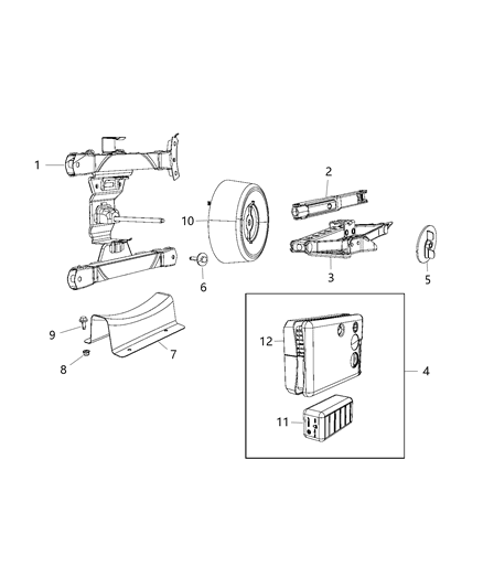 2018 Chrysler Pacifica Sealant Tire Diagram for 68377637AA