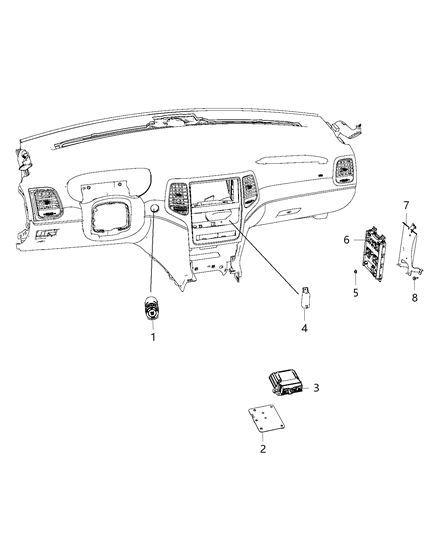 2014 Jeep Grand Cherokee Module Body Controller Diagram for 68210531AC