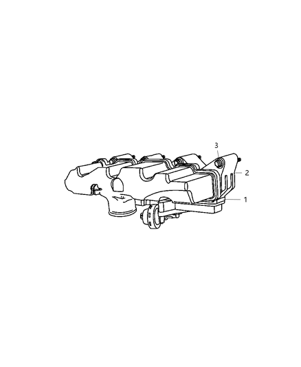 2009 Chrysler PT Cruiser Exhaust Manifold / Turbocharger & Oil Hoses / Tubes & Heat Shield Diagram 1 - Thumbnail