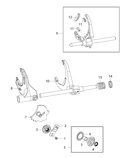 2016 Jeep Wrangler Forks & Rails Diagram 3 - Thumbnail