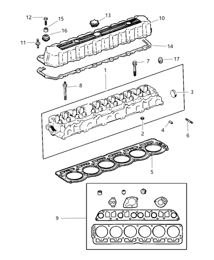 1998 Jeep Wrangler Cylinder Head Diagram 2 - Thumbnail