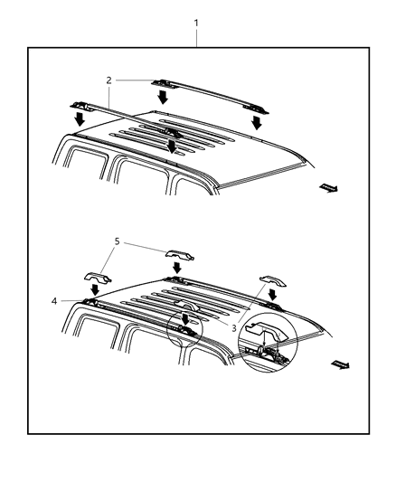 2008 Jeep Liberty Cross Rail Diagram for 82211137AB