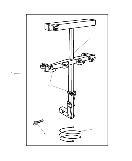 2000 Dodge Durango Carrier Kit Ski-4 Pair Diagram for 82204455