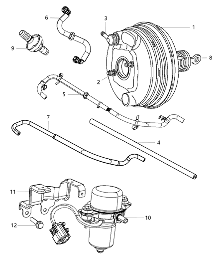 2011 Dodge Charger Vacuum Hose Diagram for 4584539AC