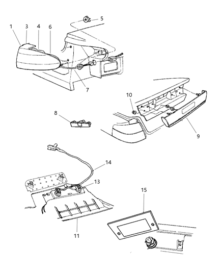 1997 Chrysler LHS Lamp Back - Up And Turn Signal Diagram for 4805973AB