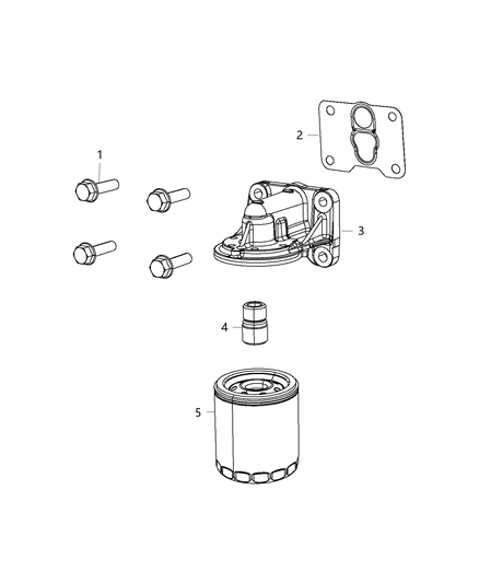 2015 Ram ProMaster City Engine Oil Filter And Adapter Diagram