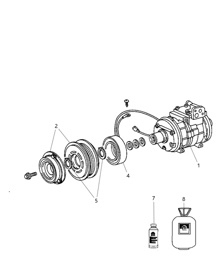 2010 Jeep Commander A/C Compressor Diagram 1 - Thumbnail