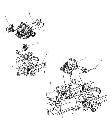 2007 Chrysler Aspen Mounts, Front Diagram 2 - Thumbnail
