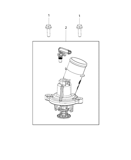 2016 Ram 3500 Pickup Thermostat & Related Parts Diagram 2 - Thumbnail