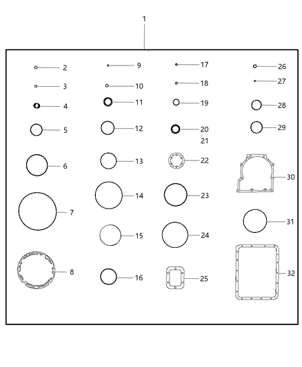 2010 Dodge Ram 3500 Seal Output Shaft Diagram for 68020128AA