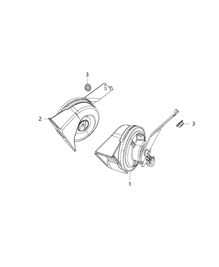 2016 Jeep Renegade Horn Low Note Diagram for 68276863AA