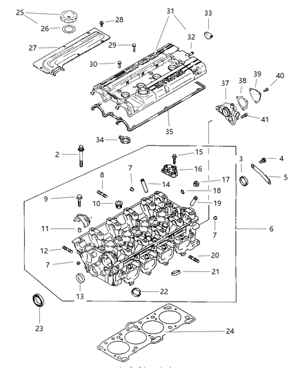 1997 Dodge Avenger Cylinder Head Diagram 1 - Thumbnail