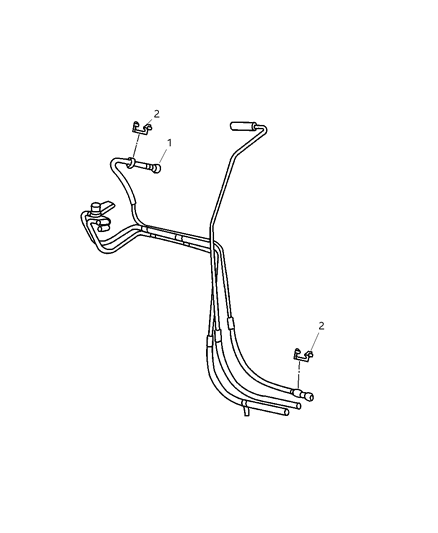 2004 Jeep Wrangler Bundle Fuel Line Diagram for 56052343AB