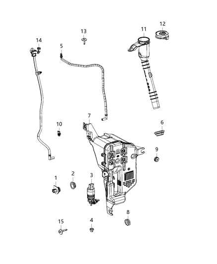2021 Jeep Gladiator Heat Shield Retainer Screw Diagram for 6512669AA