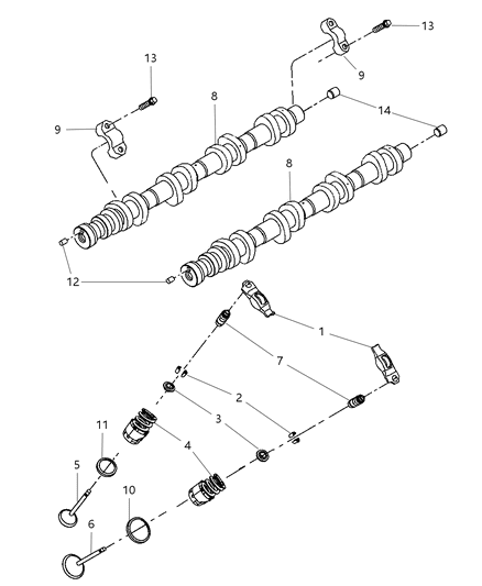 2009 Jeep Commander Camshaft & Valvetrain Diagram 2 - Thumbnail
