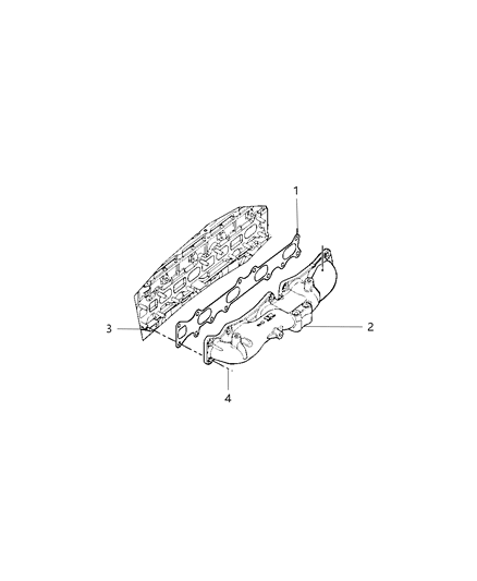 2008 Dodge Nitro Exhaust Manifold & Heat Shield Diagram 1 - Thumbnail