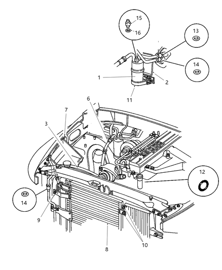 2000 Dodge Ram 2500 Regular Cab Plumbing - A/C Diagram 2 - Thumbnail