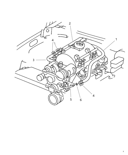 1998 Dodge Ram 2500 Regular Cab Plumbing - Heater Diagram 1 - Thumbnail