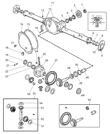 2007 Dodge Nitro Case Assembly Differential Diagram for 52114574AB