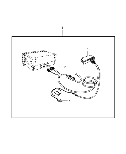 2007 Dodge Nitro Hands Free Kit - Cellular Phone - Blue Tooth Diagram