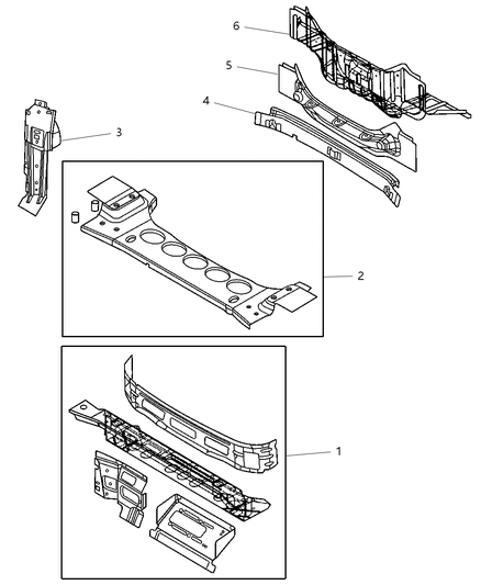 2006 Chrysler Sebring Support Rear Seat, Upper Diagram for 4655934AG