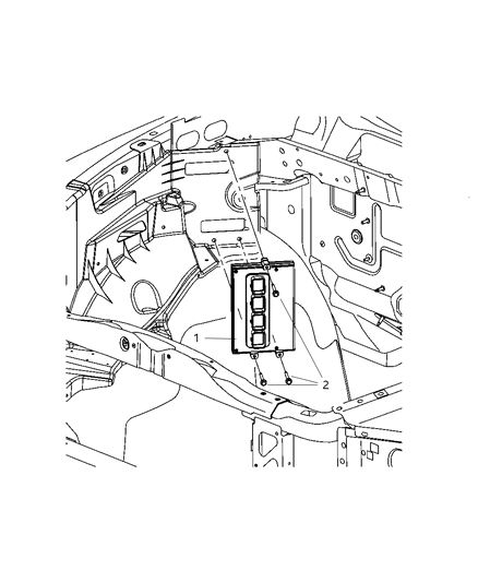 2007 Dodge Dakota Control Module Diagram for R5094611AF