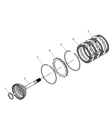 2007 Dodge Ram 3500 Cab Chassis Gear Train - Underdrive Diagram