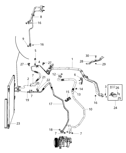 2015 Ram 2500 A/C Plumbing Diagram 1 - Thumbnail