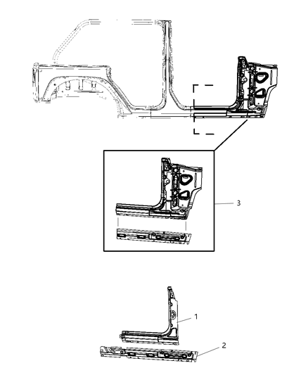 2014 Jeep Wrangler Front Aperture Panel Diagram 2 - Thumbnail