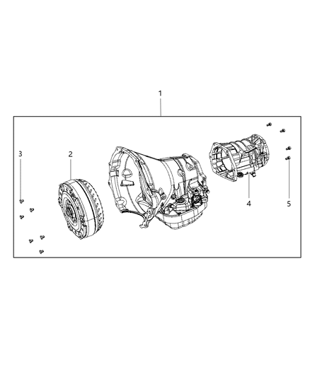 2009 Dodge Ram 3500 Pickup Transmission / Transaxle Assembly of Automatic Transmission Diagram 1 - Thumbnail