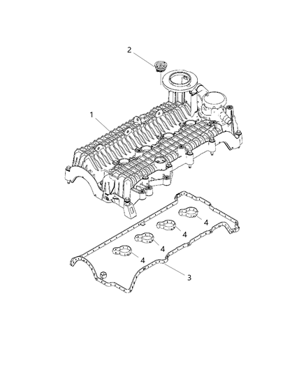 2019 Jeep Renegade Valve Cover Gasket Diagram for 68439756AA