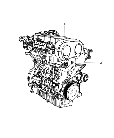 2008 Dodge Avenger Engine Assembly & Identification Diagram 2 - Thumbnail