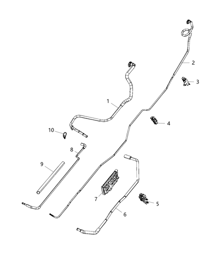 2020 Ram 2500 Fuel Lines/Tubes, Rear Diagram 1 - Thumbnail