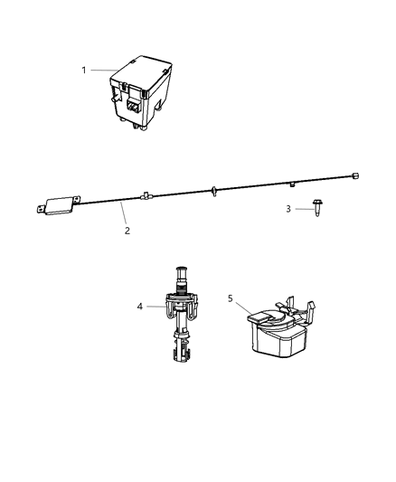 2009 Chrysler Aspen Receiver Control Module Diagram for 68018274AF